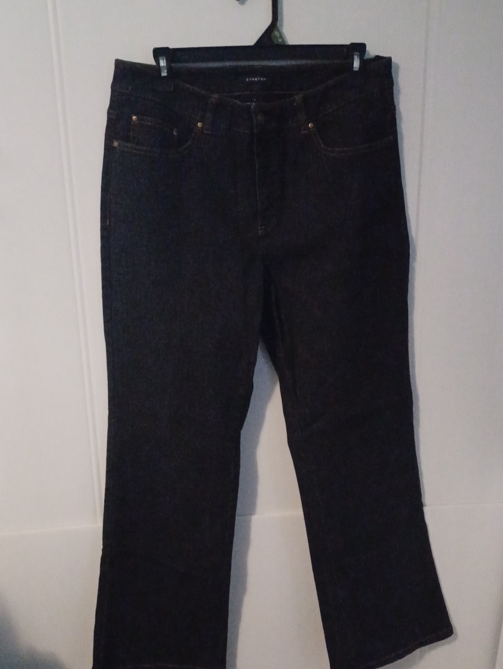 Jones New York Signature Petite Dark Wash Stretch Bootcut Jeans Size 14P